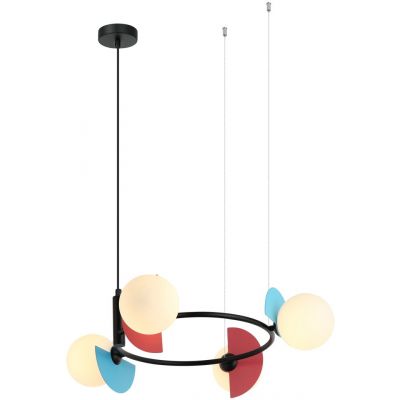 Lampa wisząca 4x25 W różowa-niebieska-pomarańczowa PND374824RMLTI Italux Nauti