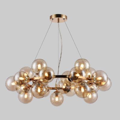 Lampa wisząca powyżej 6x28 W złota PND525225GDCGN Italux Cabella