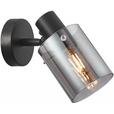 Kinkiet 1x40 W czarny-przydymiony SPL55811BKSG Italux Sardo