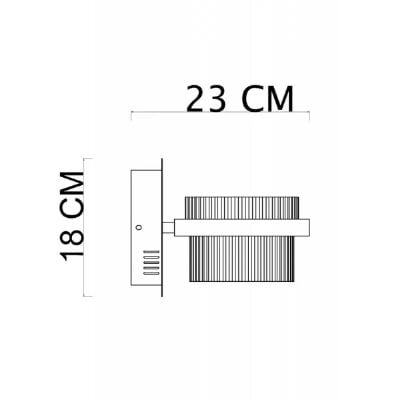 Kinkiet 1x9 W złoty WL773629WGD Italux Tiara