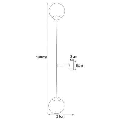Kinkiet 2x15 W biały-złoty K5407 Kaja Lumia