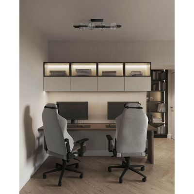 Lampa podsufitowa 4x10 W czarna-przezroczysta K5761 Kaja Parma