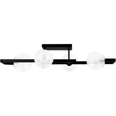 Lampa podsufitowa 4x10 W czarna-przezroczysta K5761 Kaja Parma