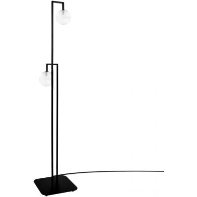Lampa stojąca 2x10 W czarna-przezroczysta K5764 Kaja Parma
