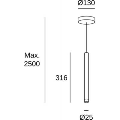 Lampa wisząca 0060176060 Leds C4 Candle