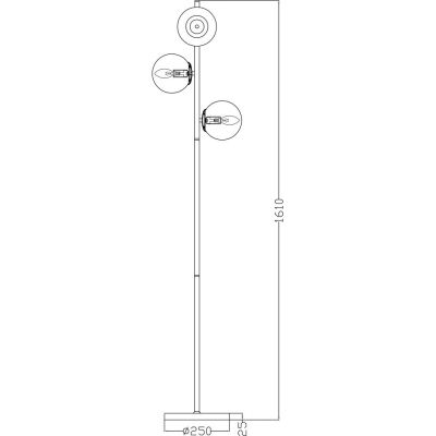 Lampa stojąca 3x40 W czarny LP0023FBK Light Prestige Dorado