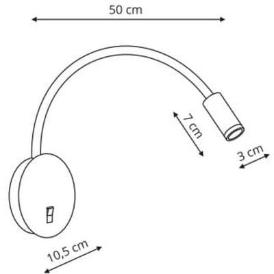 Kinkiet 1x3 W czarny LP20211WBK Light Prestige Senise