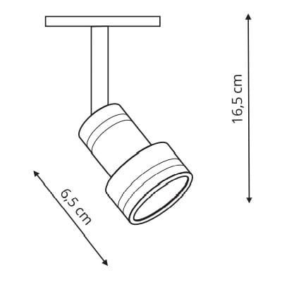 Lampa do szynoprzewodów 1x50 W czarny LP7331RBK Light Prestige Storm