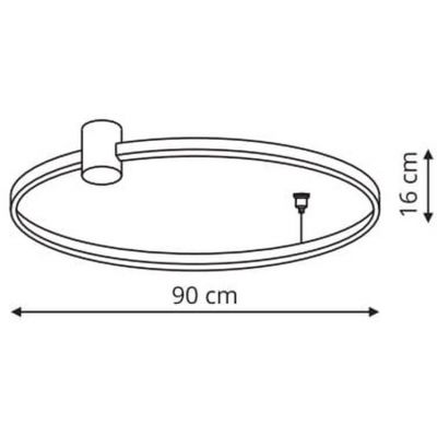 Lampa podsufitowa 1x50 W czarna LP9091CLBKCCT Light Prestige Ring