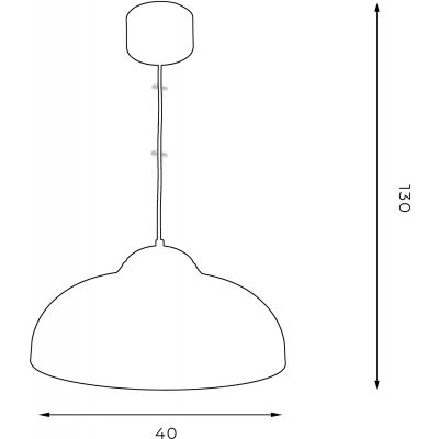 Lampa wisząca 1x60 W czarna 1539 Luminex Basca