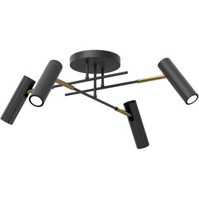 Lampa podsufitowa 4x8 W czarna 4323 Luminex Axion