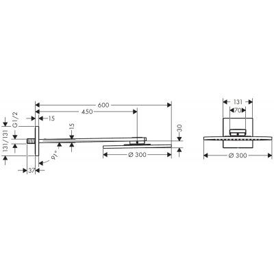 Axor ShowerSolutions 35300000 deszczownica z ramieniem