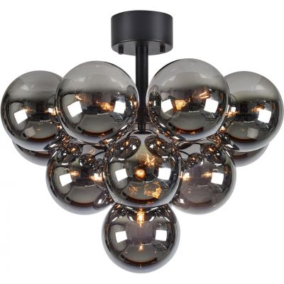 Lampa wisząca x18 W czarna-przydymiona 108845 Markslöjd Merlot