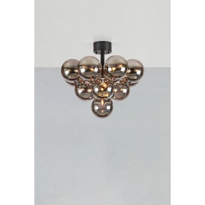 Lampa wisząca x18 W czarna-przydymiona 108845 Markslöjd Merlot