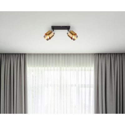 Lampa podsufitowa 2x40 W czarna 155602 Globo Lighting Milley