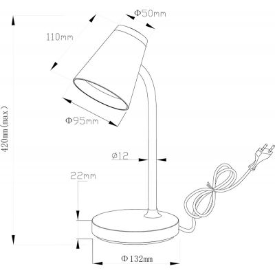 Lampa biurkowa 1x4.5 W czarna ML1443 Milagro Chicco