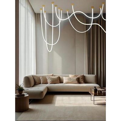 Lampa wisząca 1x50 W biała-złota MSE1501100443 Moosee Lasso