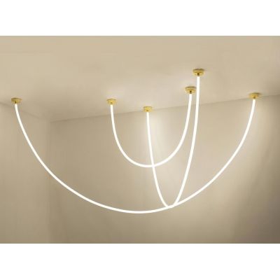 Lampa wisząca 1x50 W biała-złota MSE1501100443 Moosee Lasso