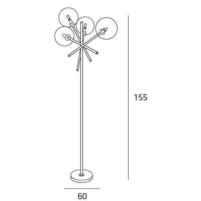 Lampa stojąca F0042 MaxLight Lollipop