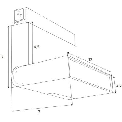 Lampa magnetyczna 1x6 W czarny M0007Z MaxLight Magnetic