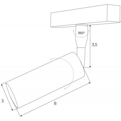 Lampa magnetyczna 1x5 W czarny M0008Z MaxLight Magnetic