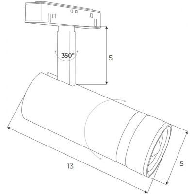 Lampa do systemu linkowego 1x12 W czarny M0013D MaxLight Magnetic