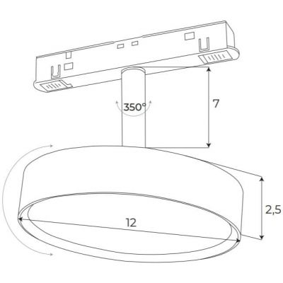 Lampa do systemu linkowego 1x11.5 W czarny M0014D MaxLight Magnetic