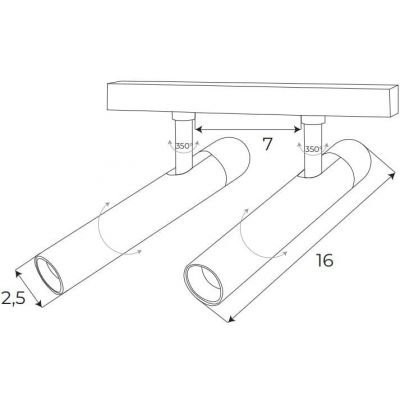 Lampa do systemu linkowego 2x5 W czarny M0020N MaxLight Magnetic