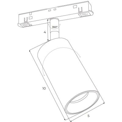 Lampa magnetyczna 1x12 W biały M0031Z MaxLight Magnetic