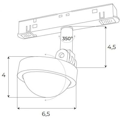 Lampa do systemu linkowego 1x8 W biały M0046Z MaxLight Magnetic