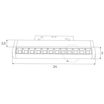 Lampa do systemu linkowego 1x12 W biały M0047N MaxLight Magnetic