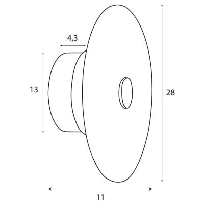Kinkiet 1x5 W złoty-szampan W0355 MaxLight Allure