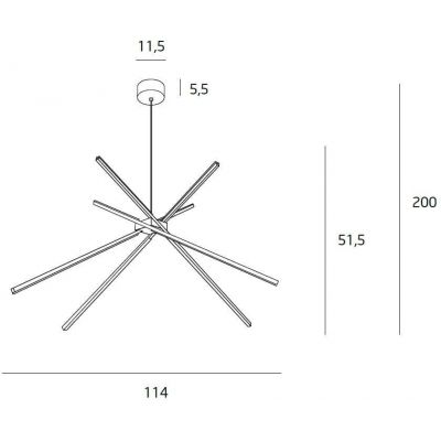 Lampa wisząca P0270 MaxLight Spider