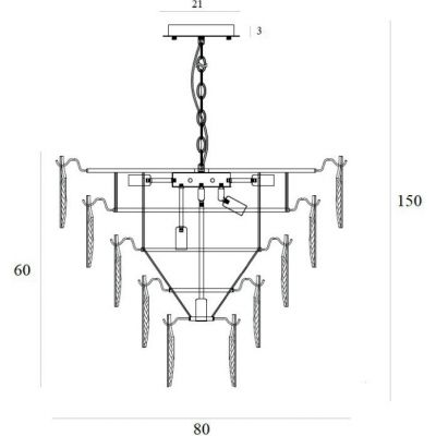 Lampa wisząca P0418 MaxLight Arwena