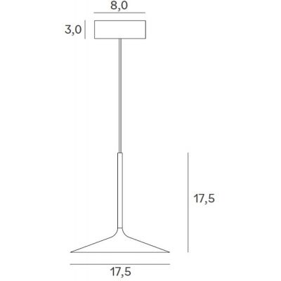 Lampa wisząca 1x6 W czarny P0456 MaxLight Hana