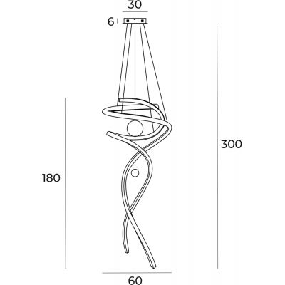 Lampa wisząca 1x100 W chrom P0482D MaxLight Ritz
