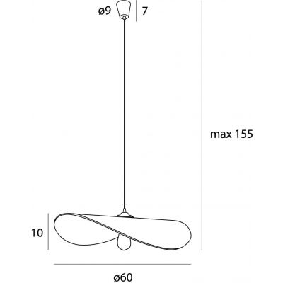 Lampa wisząca 1x15 W biała P0585 MaxLight Pan