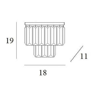 Kinkiet 2x40 W złoty W0288 MaxLight Monaco