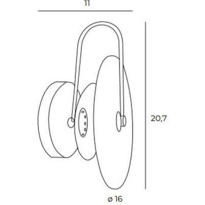 Kinkiet 1x3 W czarny W0329 MaxLight Retro