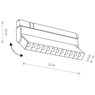 Lampa do szynoprzewodów 1x9 W czarny 10145 Nowodvorski Lighting LVM
