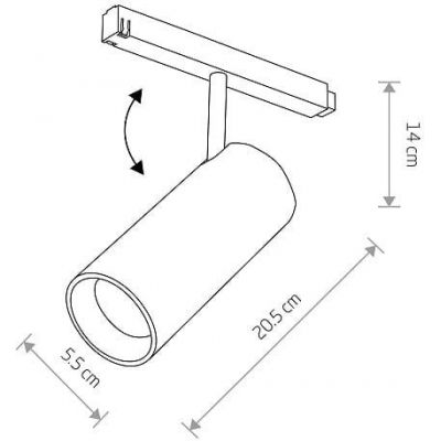 Lampa do szynoprzewodów 1x15 W czarny 10147 Nowodvorski Lighting LVM