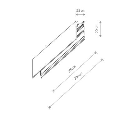 Szynoprzewód magnetyczny x W czarny 10163 Nowodvorski Lighting LVM