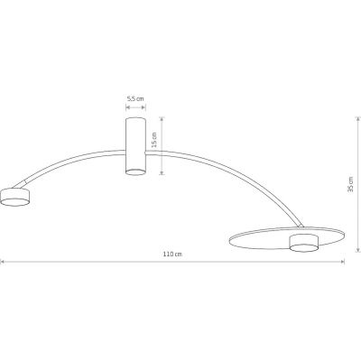Lampa podsufitowa 2x8 W czarna 10356 Nowodvorski Lighting Heft
