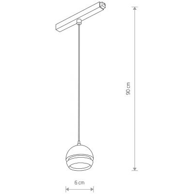 Lampa do szynoprzewodów 1x5 W biały-czarny 10653 Nowodvorski Lighting LVM