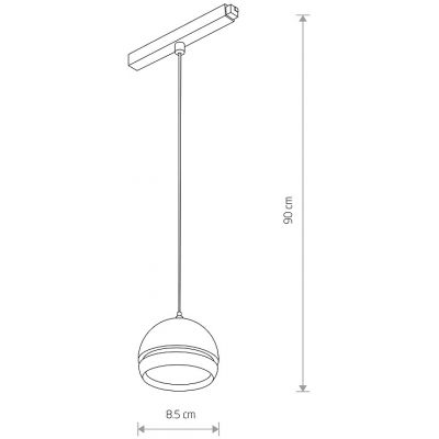 Lampa do szynoprzewodów 1x8 W biały-czarny 10654 Nowodvorski Lighting LVM