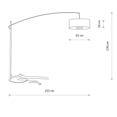 Lampa stojąca 1x25 W czerwona-żółta 11430 Nowodvorski Lighting Poise