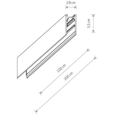 Szynoprzewód x W biały 11627 Nowodvorski Lighting LVM
