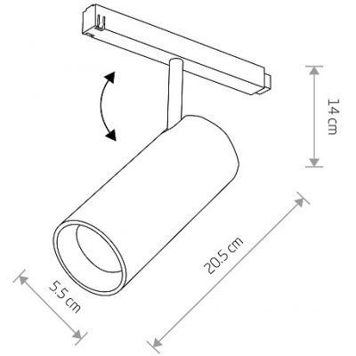 Lampa do szynoprzewodów 1x15 W biały 11643 Nowodvorski Lighting LVM