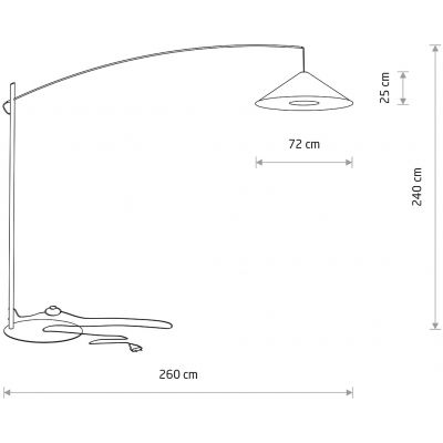 Lampa stojąca 1x25 W szara 11767 Nowodvorski Lighting Poise