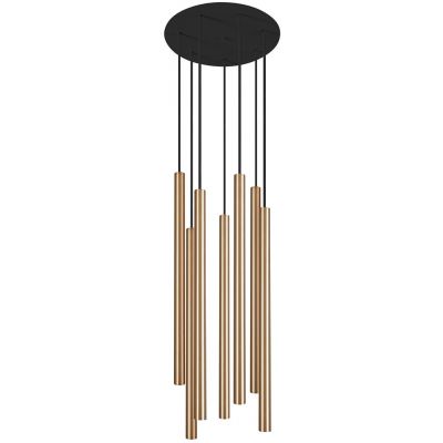Lampa wisząca powyżej 6x10 W czarna-mosiądz 8921 Nowodvorski Lighting Laser